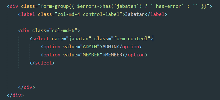 register hak akses laravel 5.2
